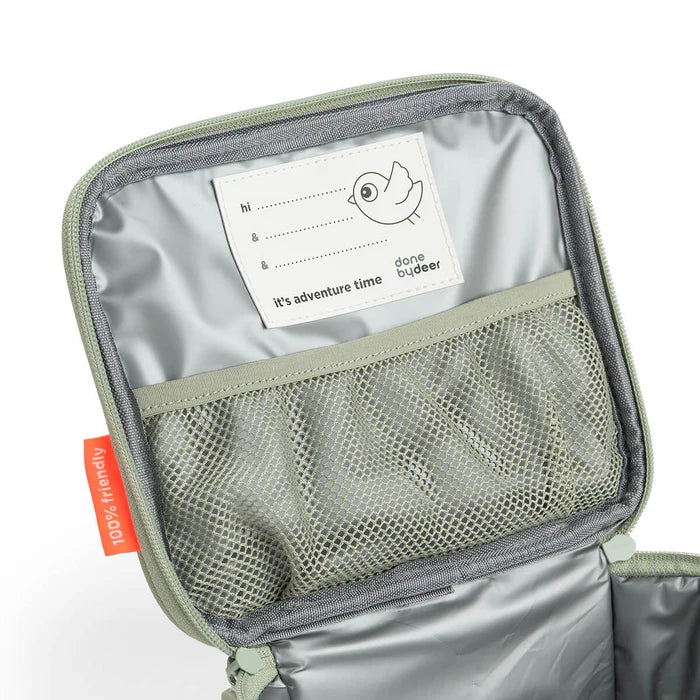Done by Deer Lille termotaske Tiny trails 2,8L - grøn