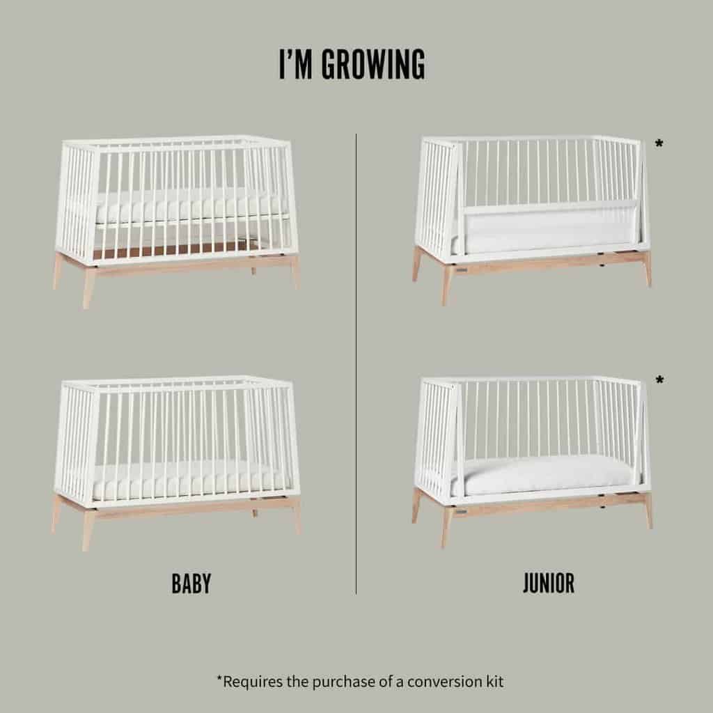 Leander Luna™ babyseng - 120x60 cm - grå eg