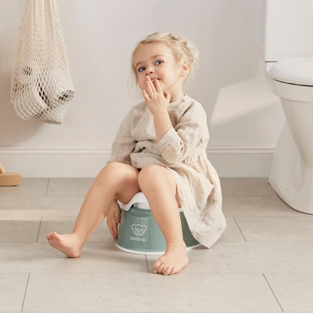BabyBjörn Smart Potte - Grågrøn/Hvid