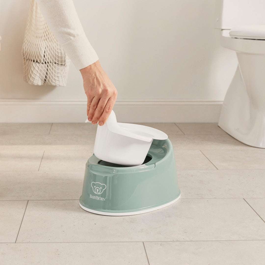 BabyBjörn Smart Potte - Grågrøn/Hvid