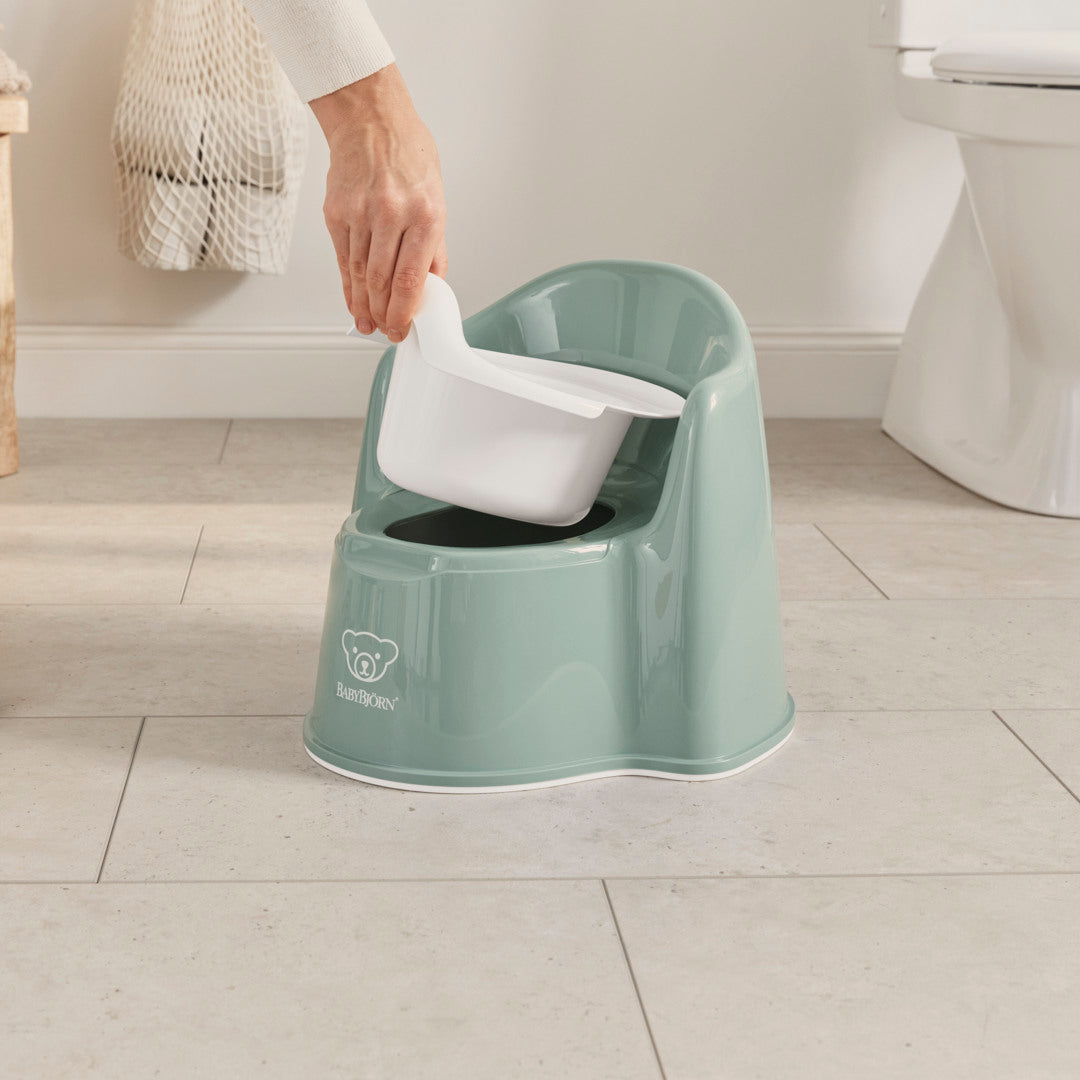 BabyBjörn Pottestol - Grågrøn/Hvid