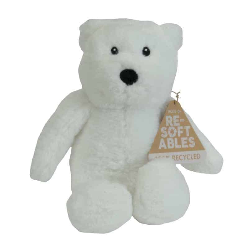 Resoftables Bamse - hvid 25 cm