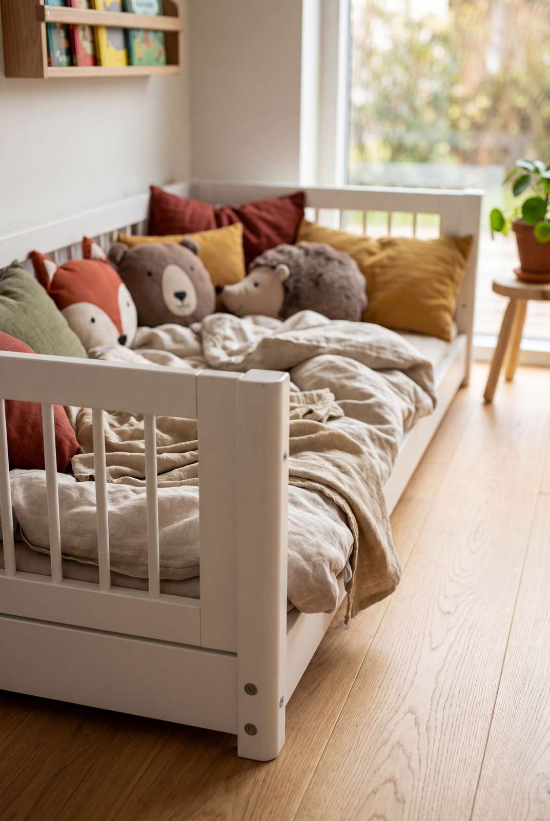 Flexa Montessori seng 90x200cm - massive sider og sengehest (massiv)