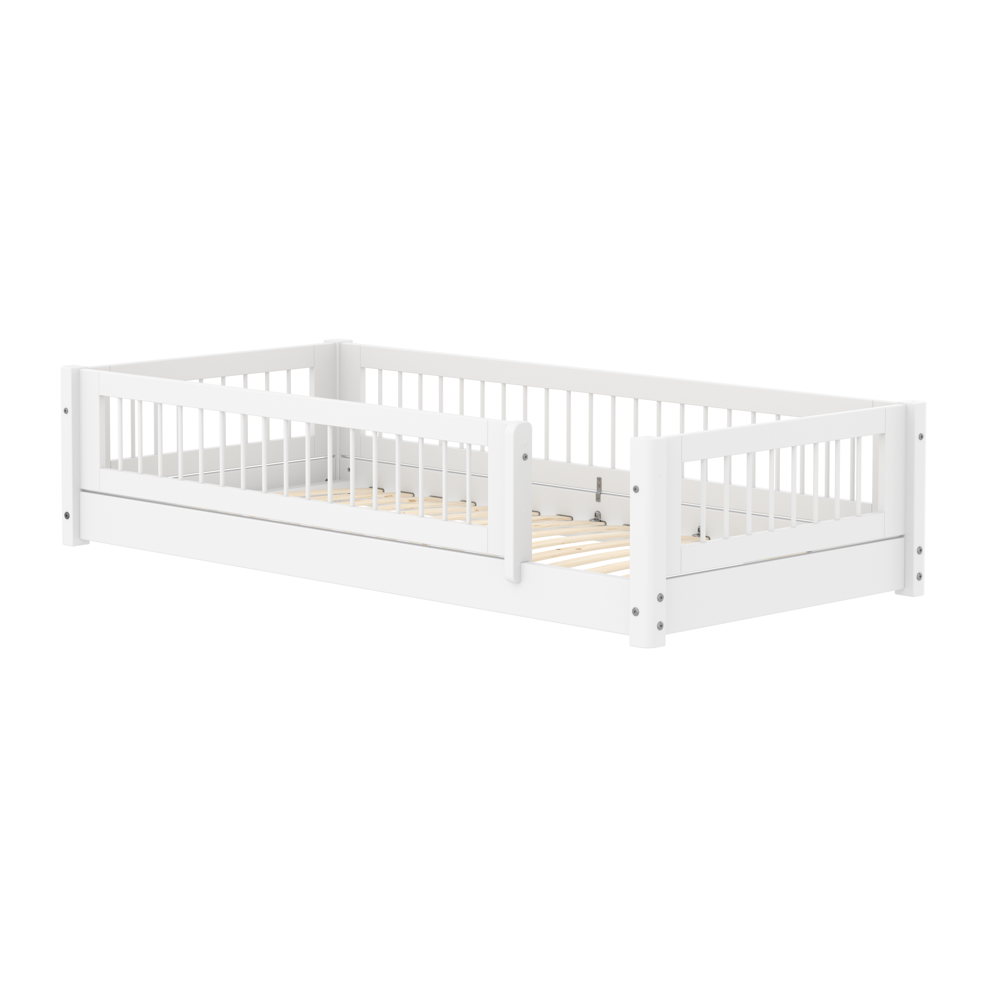 Flexa Montessori seng 90x200cm - tremmesider og sengehest (tremmer)