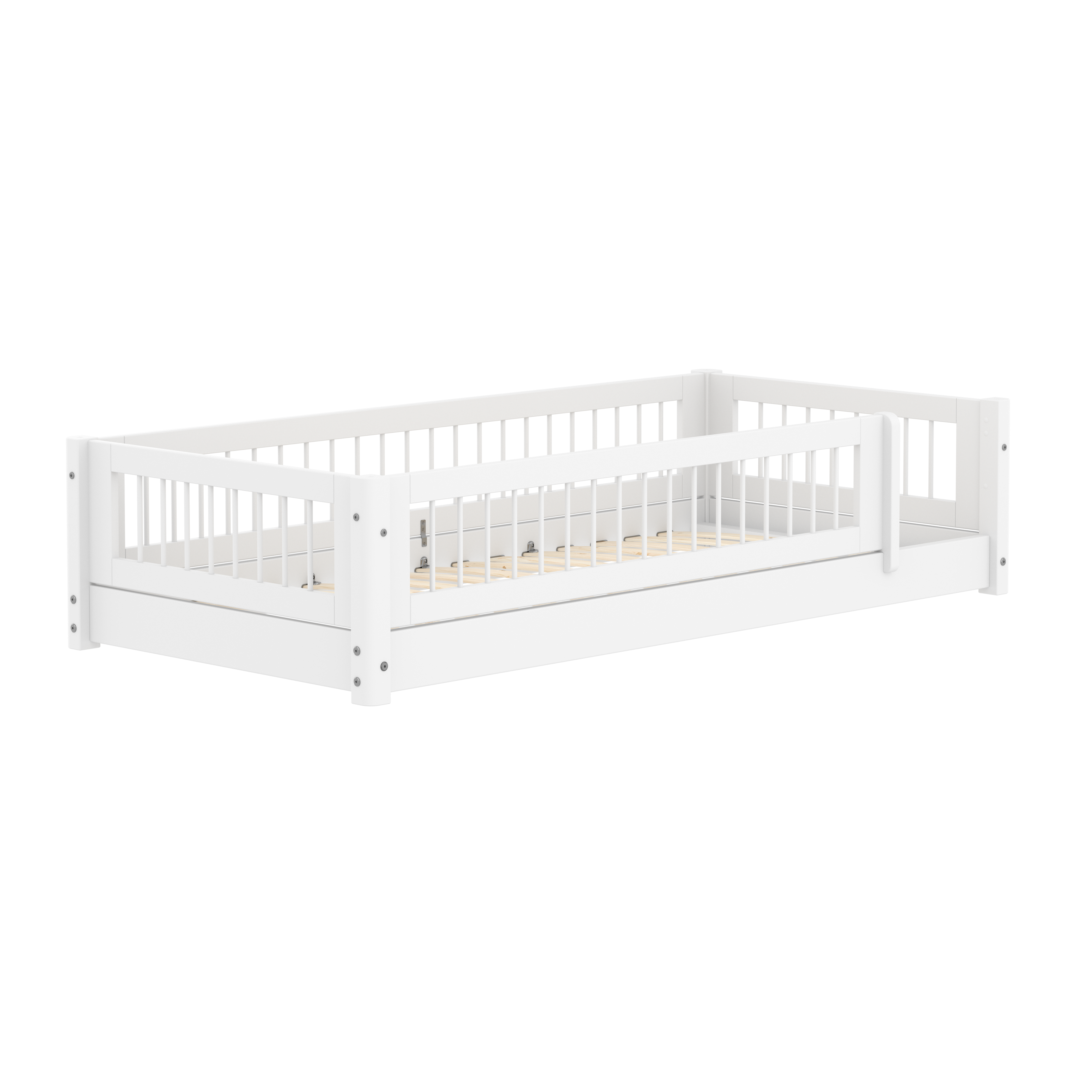 Flexa Montessori seng 90x200cm - tremmesider og sengehest (tremmer)
