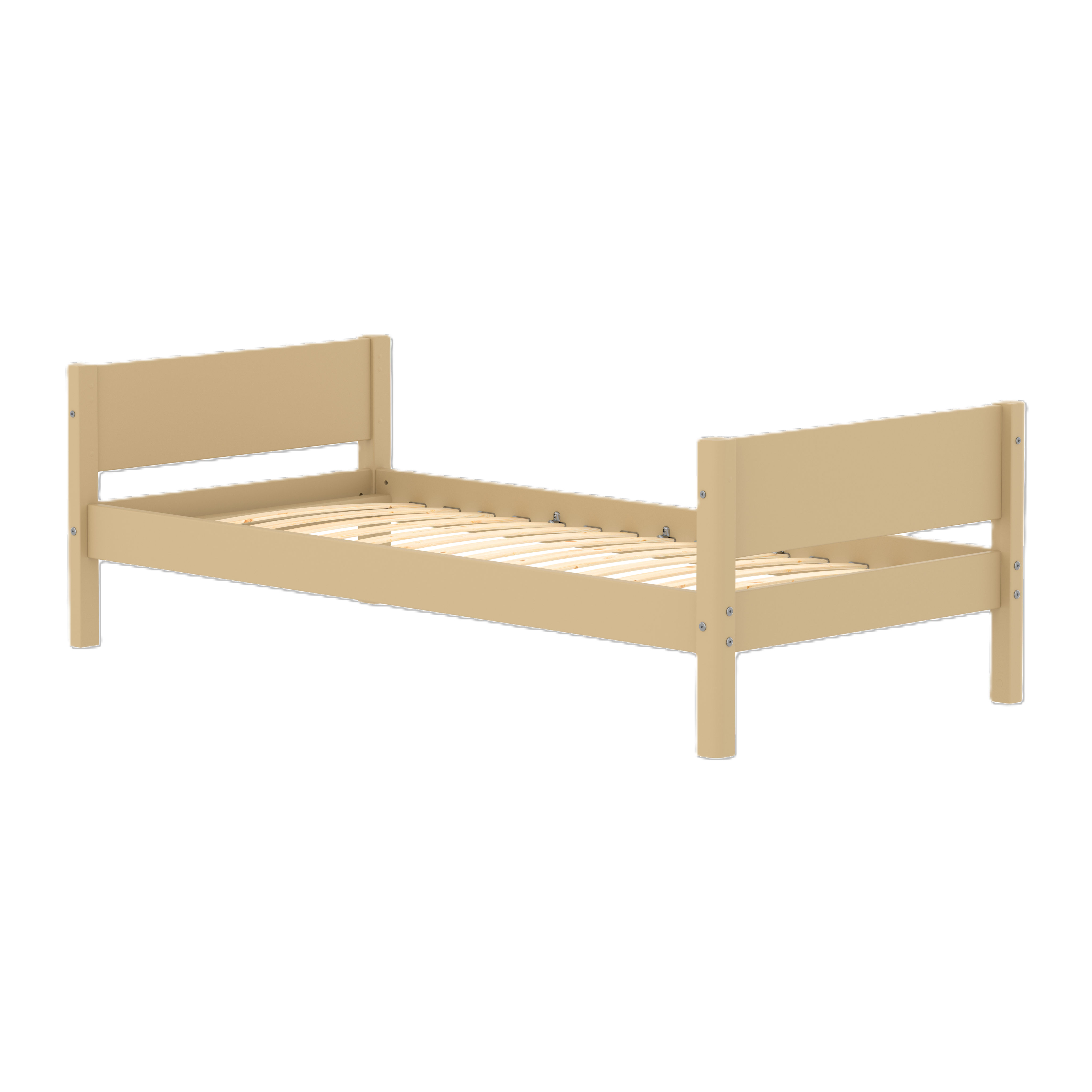FLEXA WHITE Enkeltseng 90x200 cm - Sand