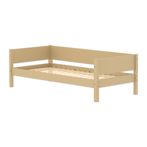 FLEXA WHITE Enkeltseng 90x200 cm m. baggavl - Sand