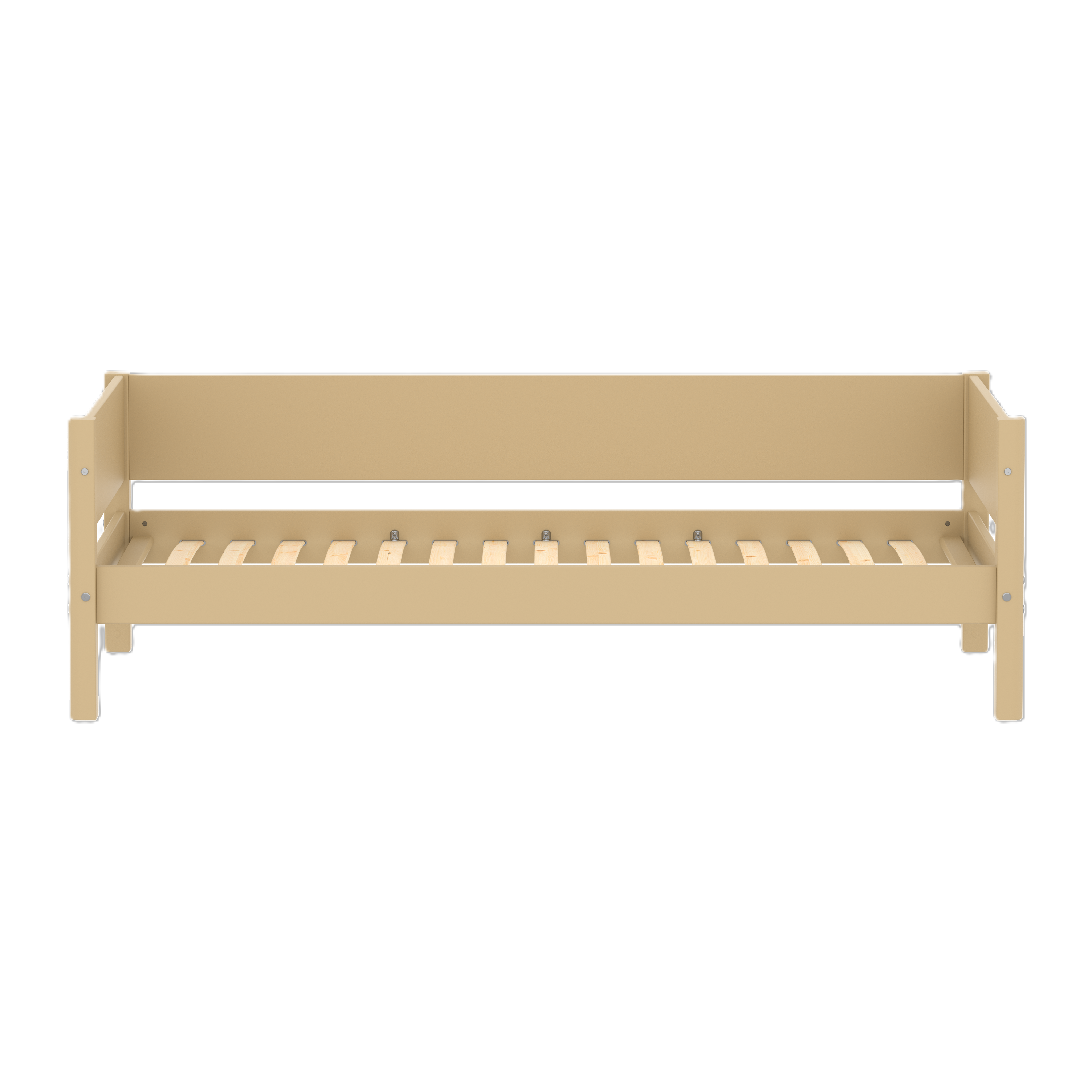 FLEXA WHITE Enkeltseng 90x200 cm m. baggavl - Sand