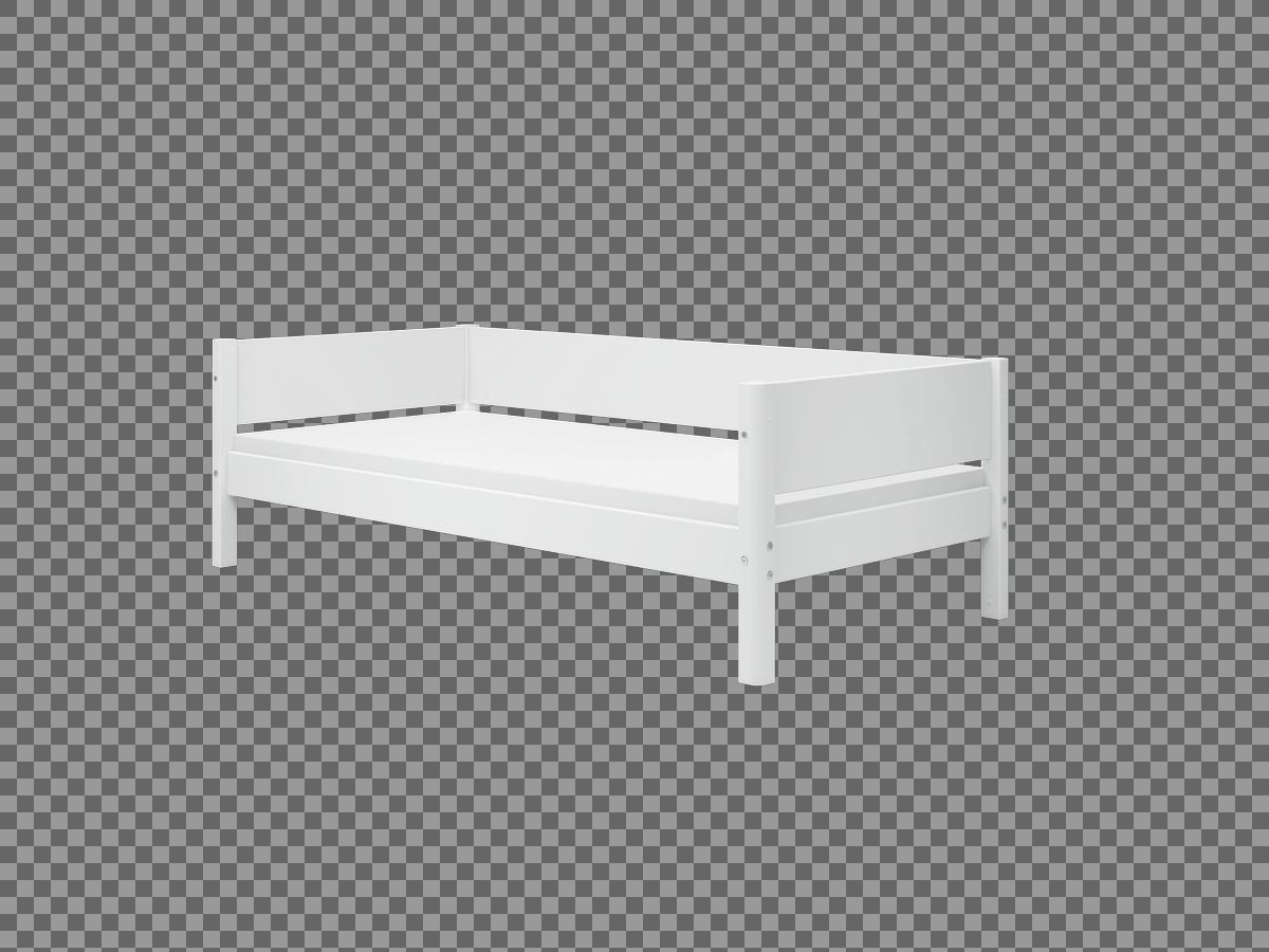 FLEXA WHITE Enkeltseng 90x200 cm m. baggavl - Hvid