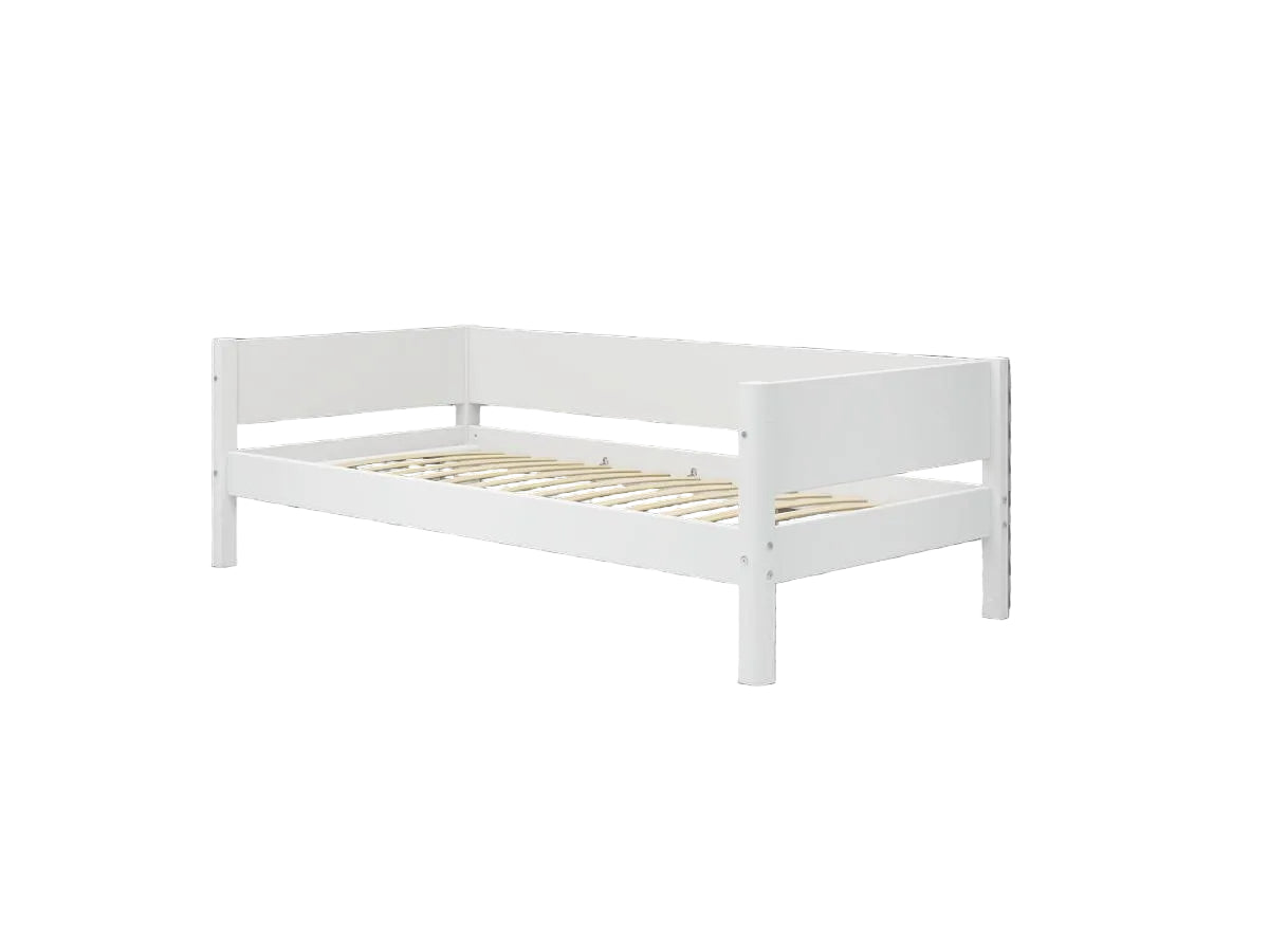 FLEXA WHITE Enkeltseng 90x200 cm m. baggavl - Hvid