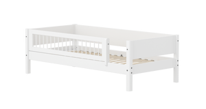 FLEXA WHITE Enkeltseng 90x200 cm m. crossbar sengehest - Hvid