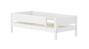 FLEXA WHITE Enkeltseng 90x200 cm m. grooves sengehest - Hvid