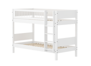 FLEXA WHITE Køjeseng 154 cm med stige og crossbar sengehest  90x200 cm- Hvid