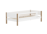 FLEXA NOR Enkeltseng  90x200 cm m. crossbar sengehest - Hvid/eg
