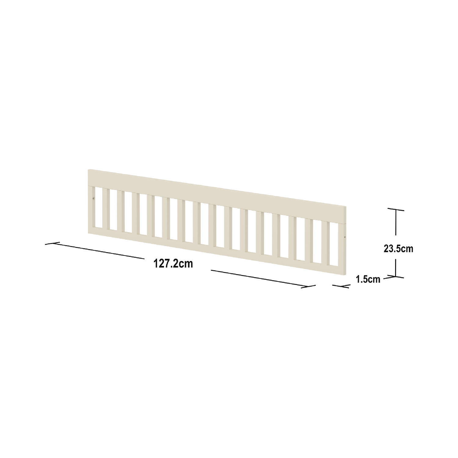 Flexa Nova sengehest til Tremmeseng 140 cm. Creme white