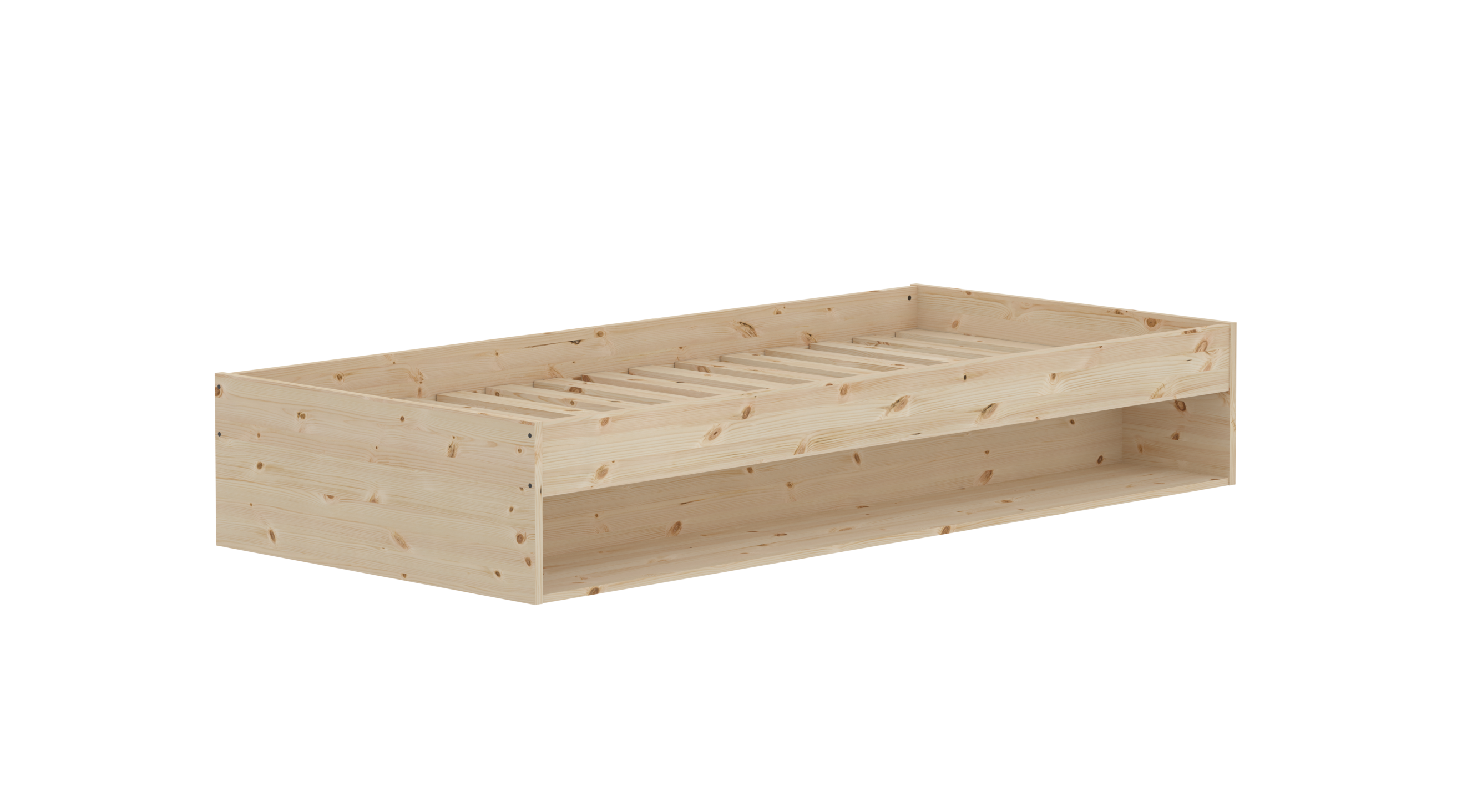 Flexa Grow gulvseng med hylde - 94,6x204cm