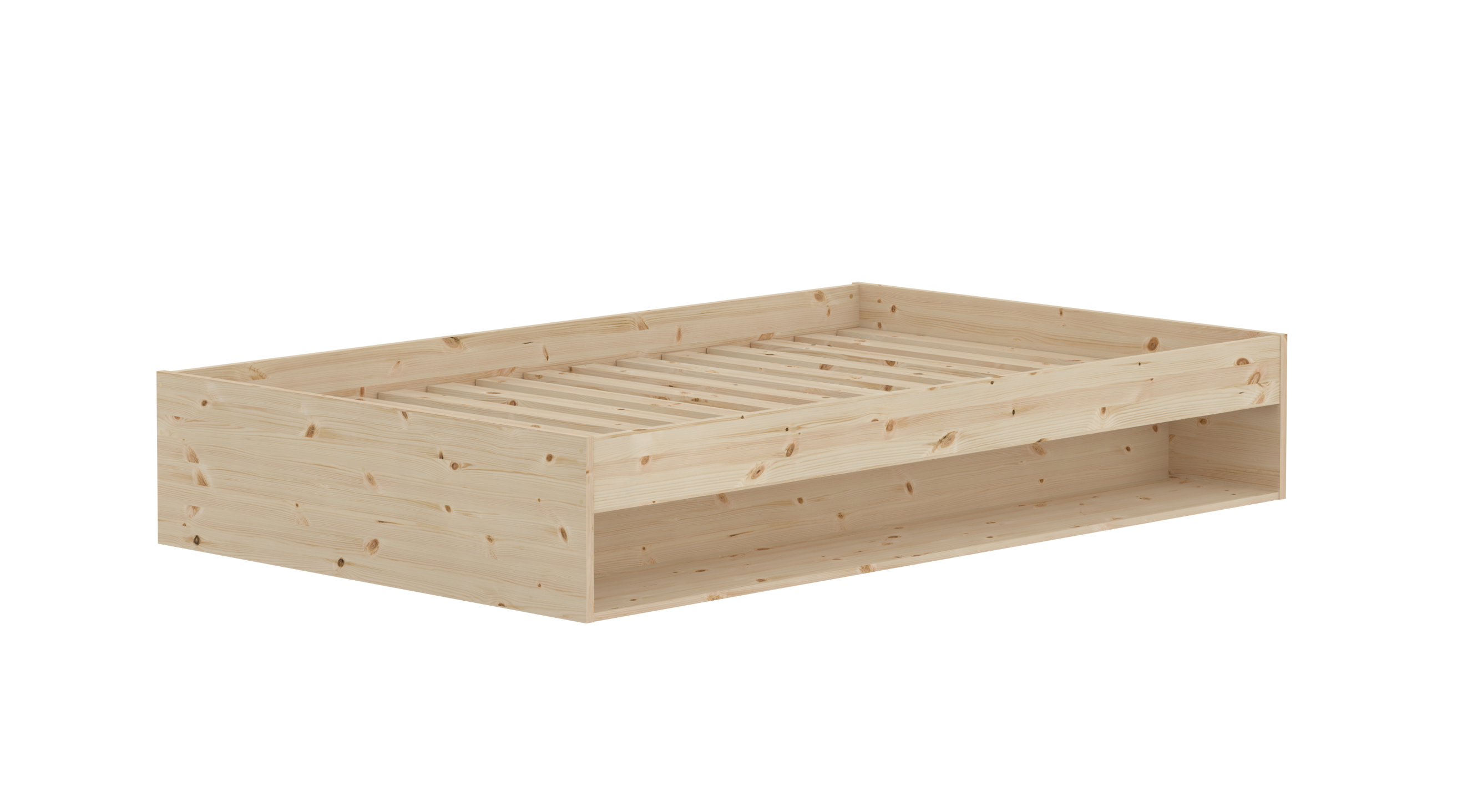 Flexa Grow gulvseng med hylde - 125,5x204cm