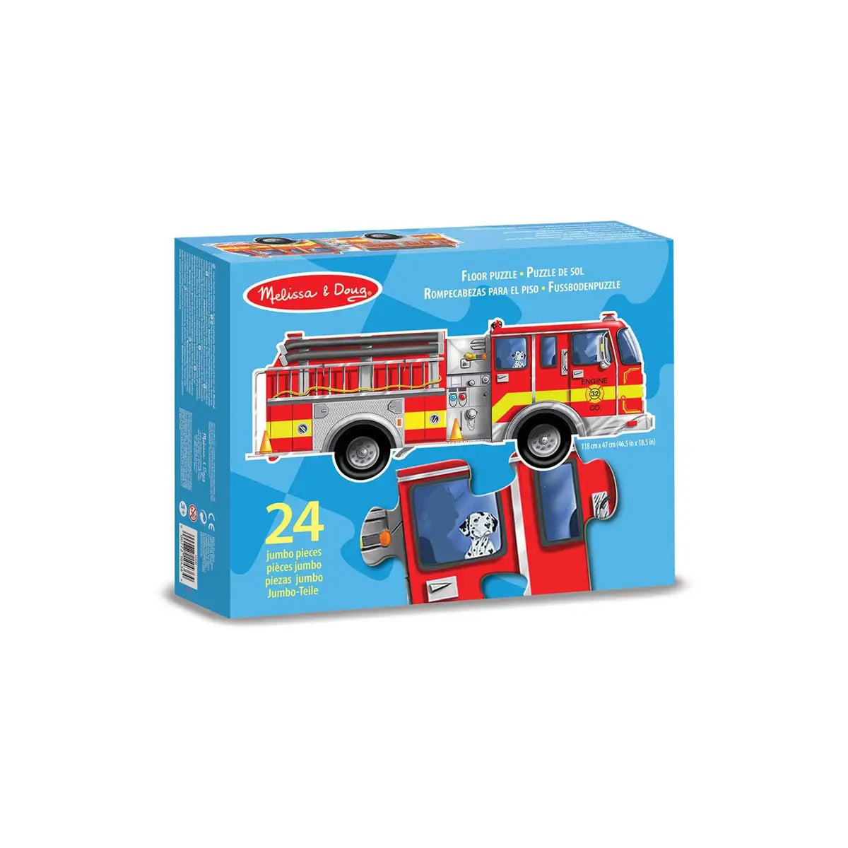 Melissa & Doug Gulvpuslespil 24 - Brandbil
