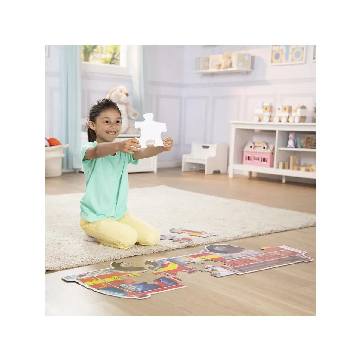 Melissa & Doug Gulvpuslespil 24 - Brandbil
