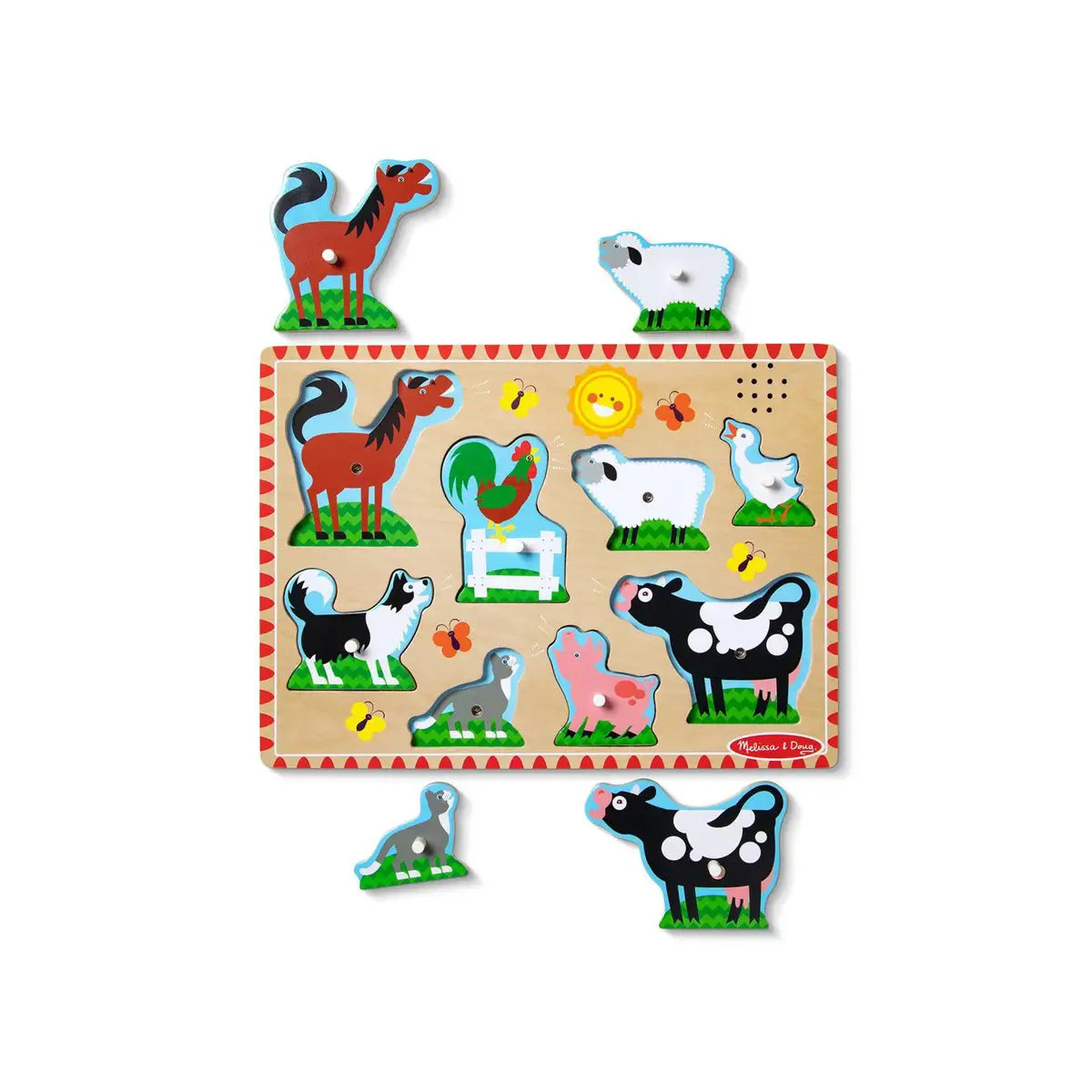 Melissa & Doug Puslespil - Lyd - Bondegårdsdyrene