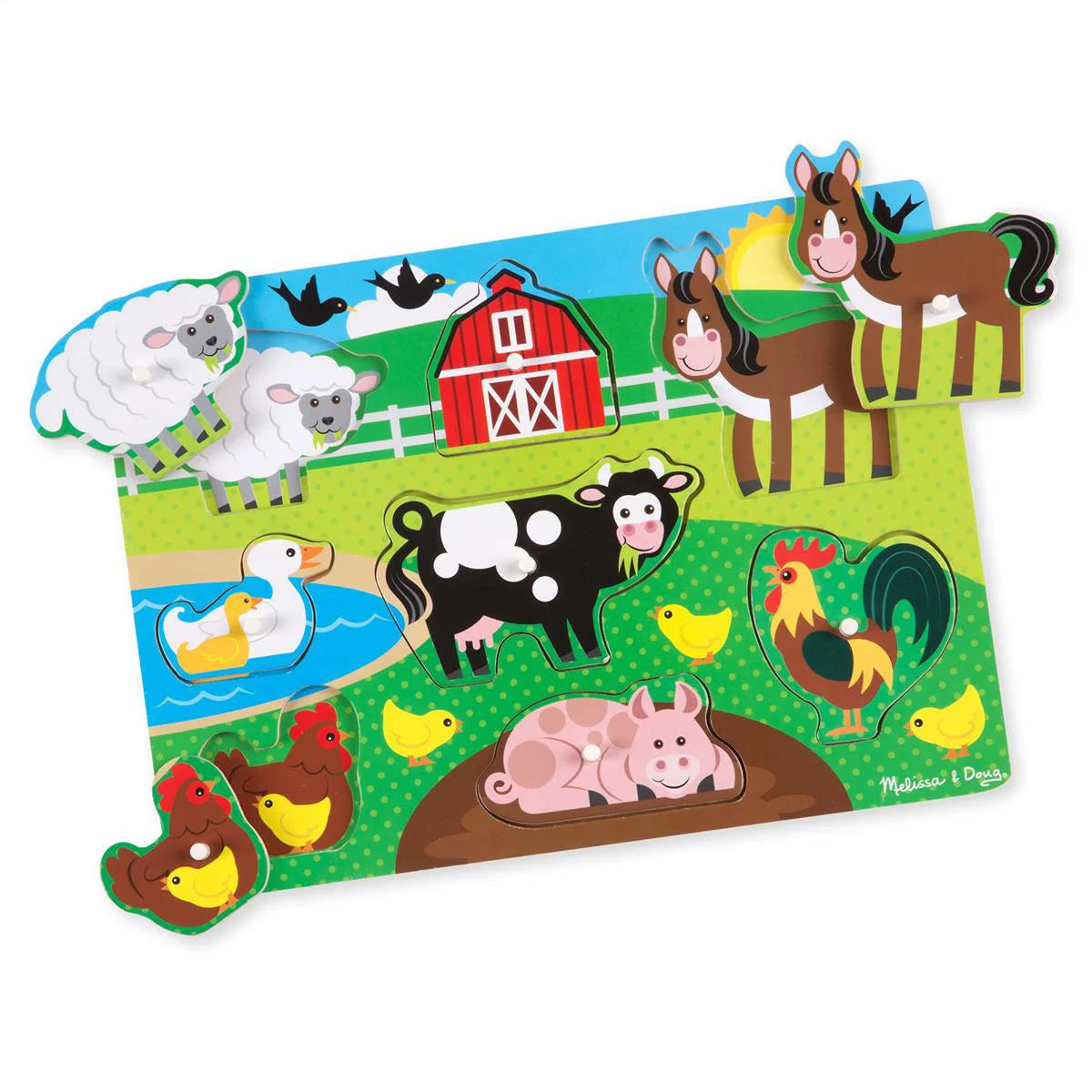 Melissa & Doug Knoppuslespil - Bondegårdsdyr