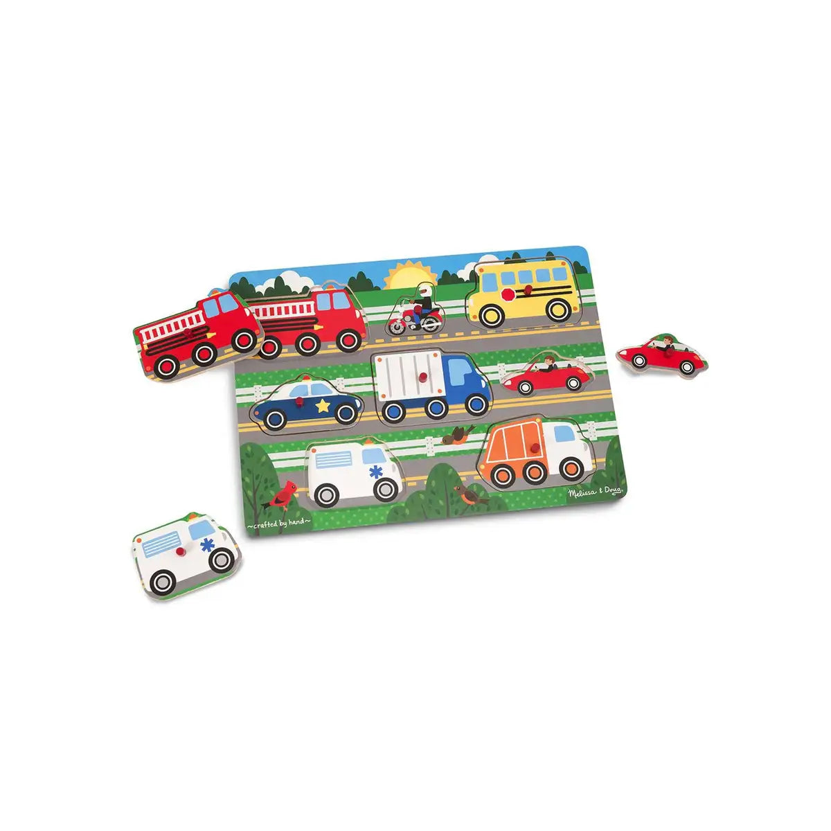 Melissa & Doug Knoppuslespil - Køretøjer