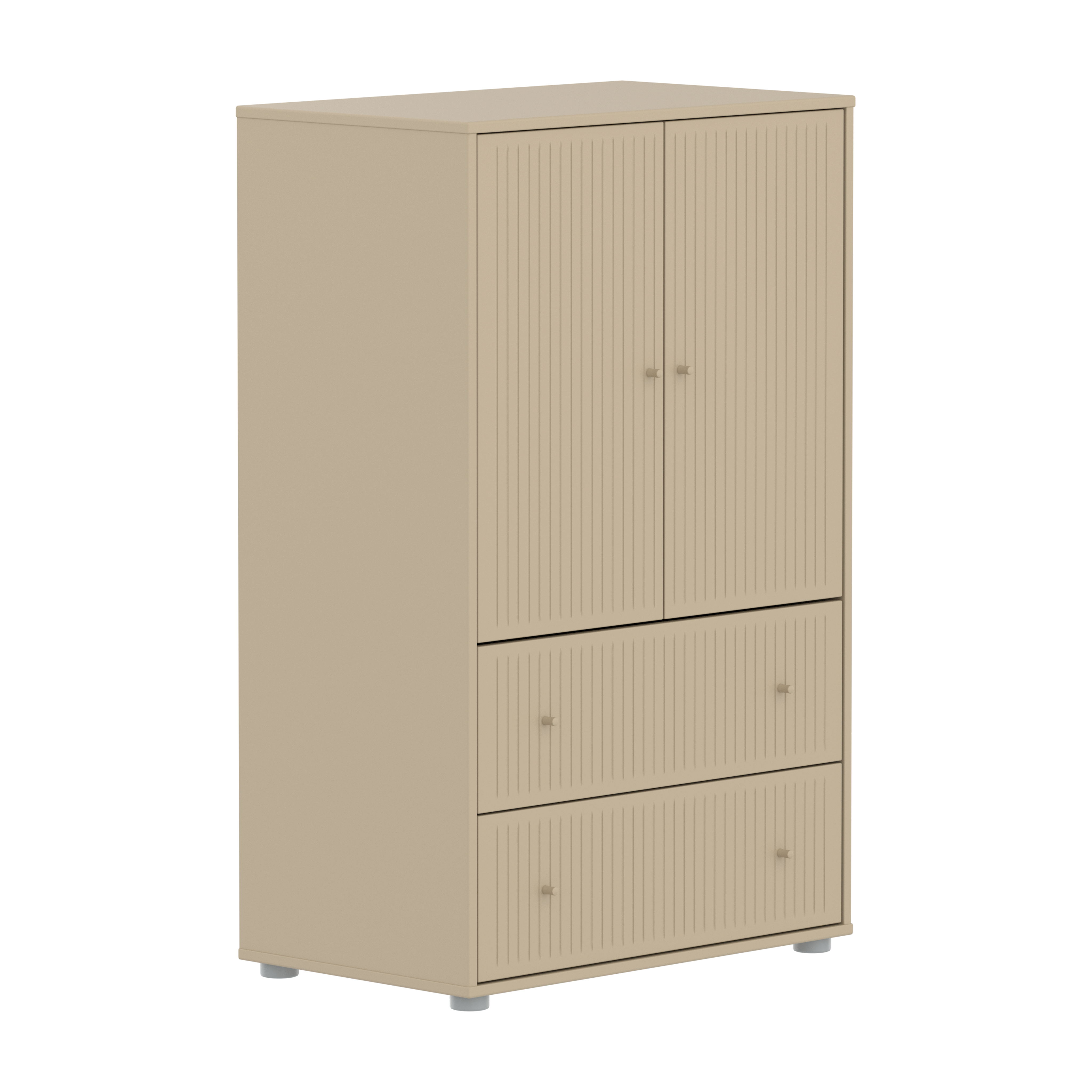 Flexa Saga Skab 120x75,5x45 Oat riller/Oat greb