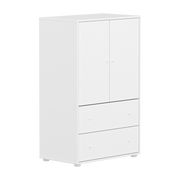 Flexa Saga Skab 120x75,5x45 Hvid riller/Hvid greb