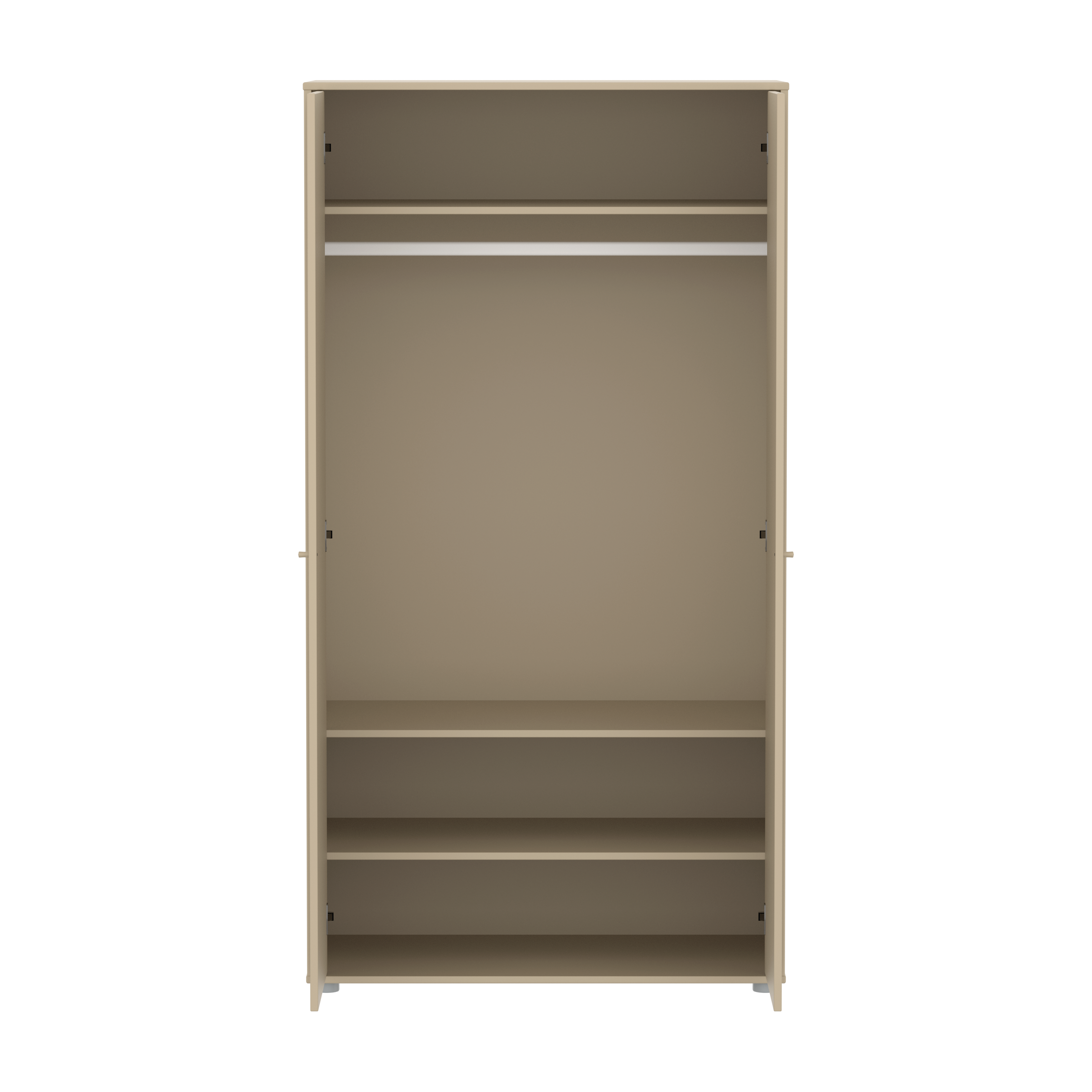 Flexa Saga Garderobeskab 200x100x55 Oat riller/Oat ben og greb