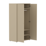 Flexa Saga Garderobeskab 200x100x55 Oat riller/Oat ben og greb