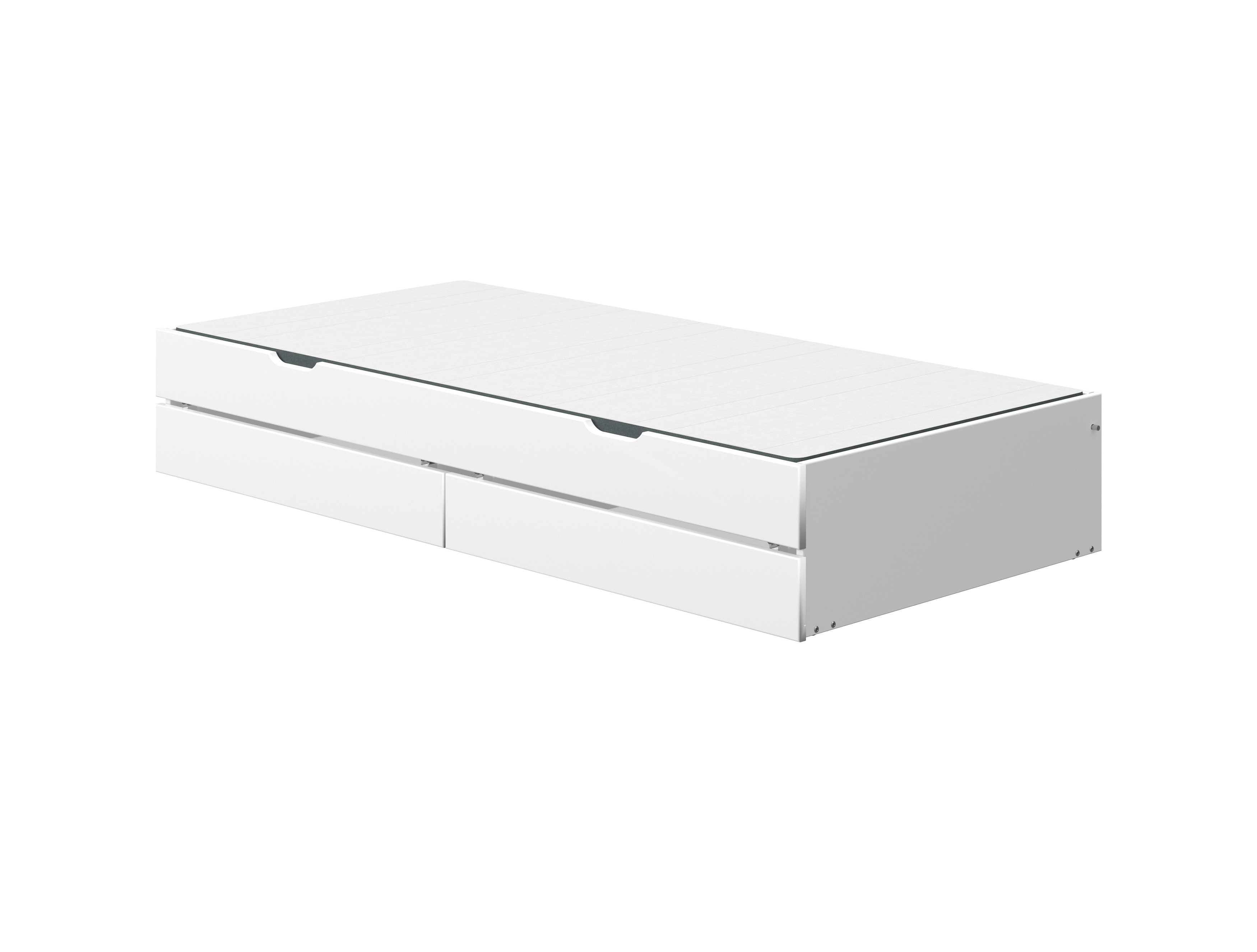 FLEXA WHITE/NOR Udtræksseng og to skuffer til enkeltseng  90x200 cm - Hvid