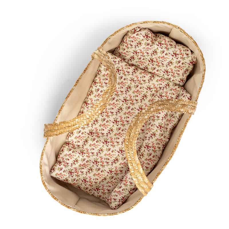 Mosekurv med sengesæt