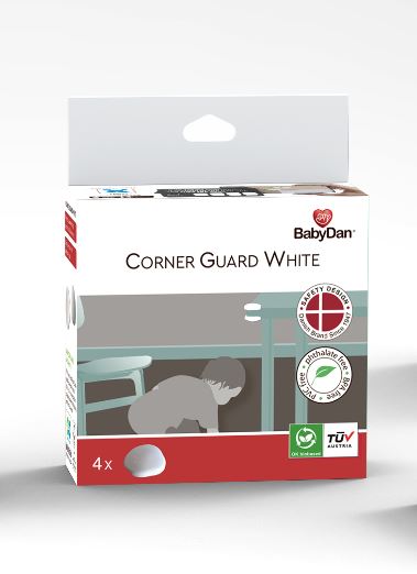 BabyDan hjørnebeskytter - hvid - 4 stk