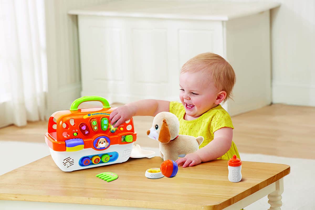 Vtech Baby transportboks m. plyshvalp DK