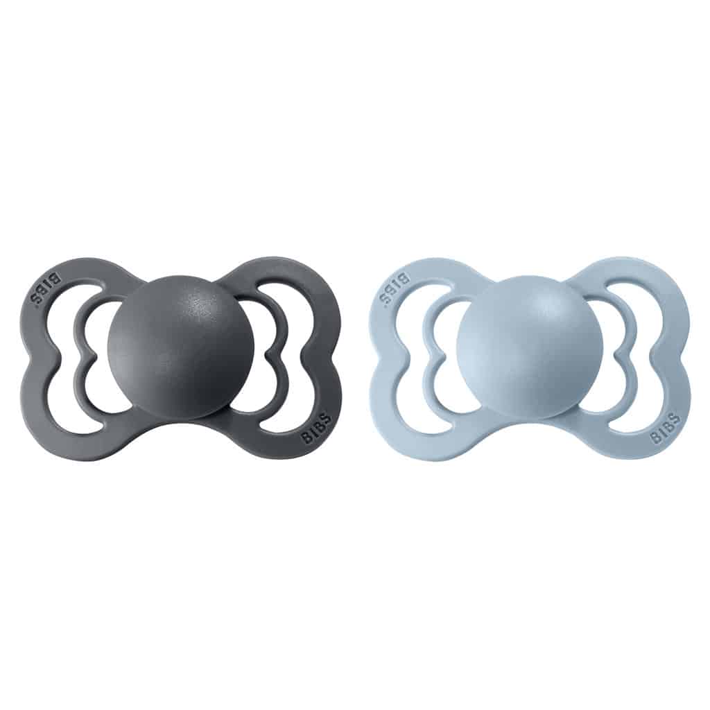 Bibs Supreme silikone - str. 2 - Iron/Baby Blue