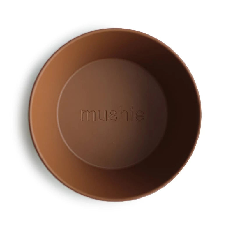 Mushie Skål Round Caramel 2 pcs