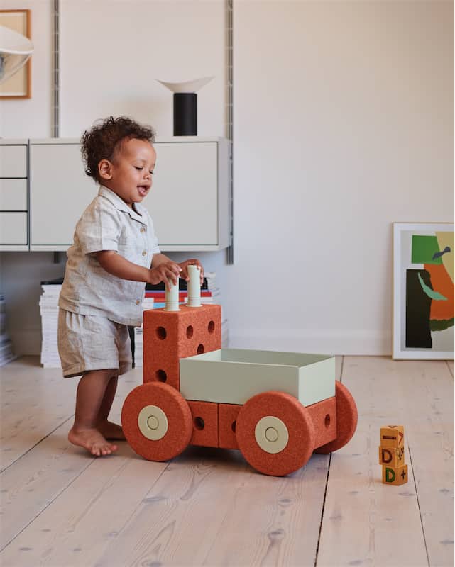 Modu 3-in-1 Gåvogn Burnt Orange / Dusty Green