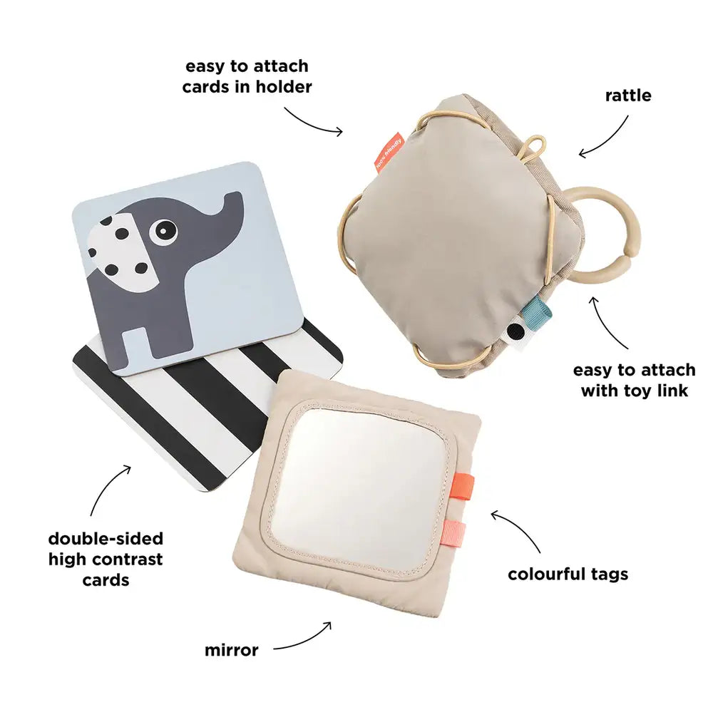 Done By Deer Kontrast Kort - Deer Friends Sand