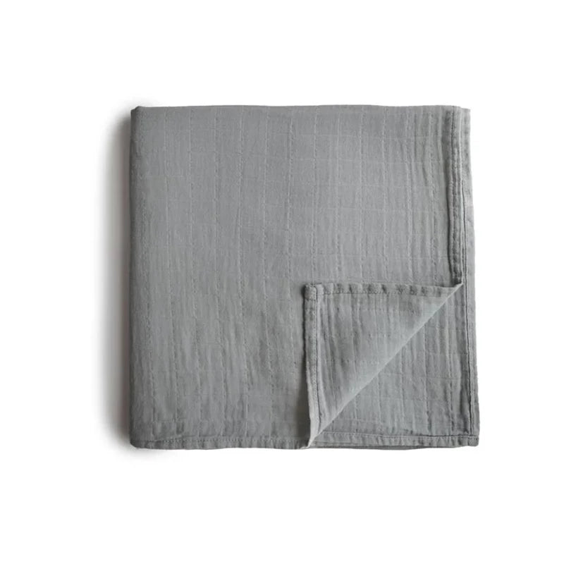 Mushie Swaddle Belgian Grey