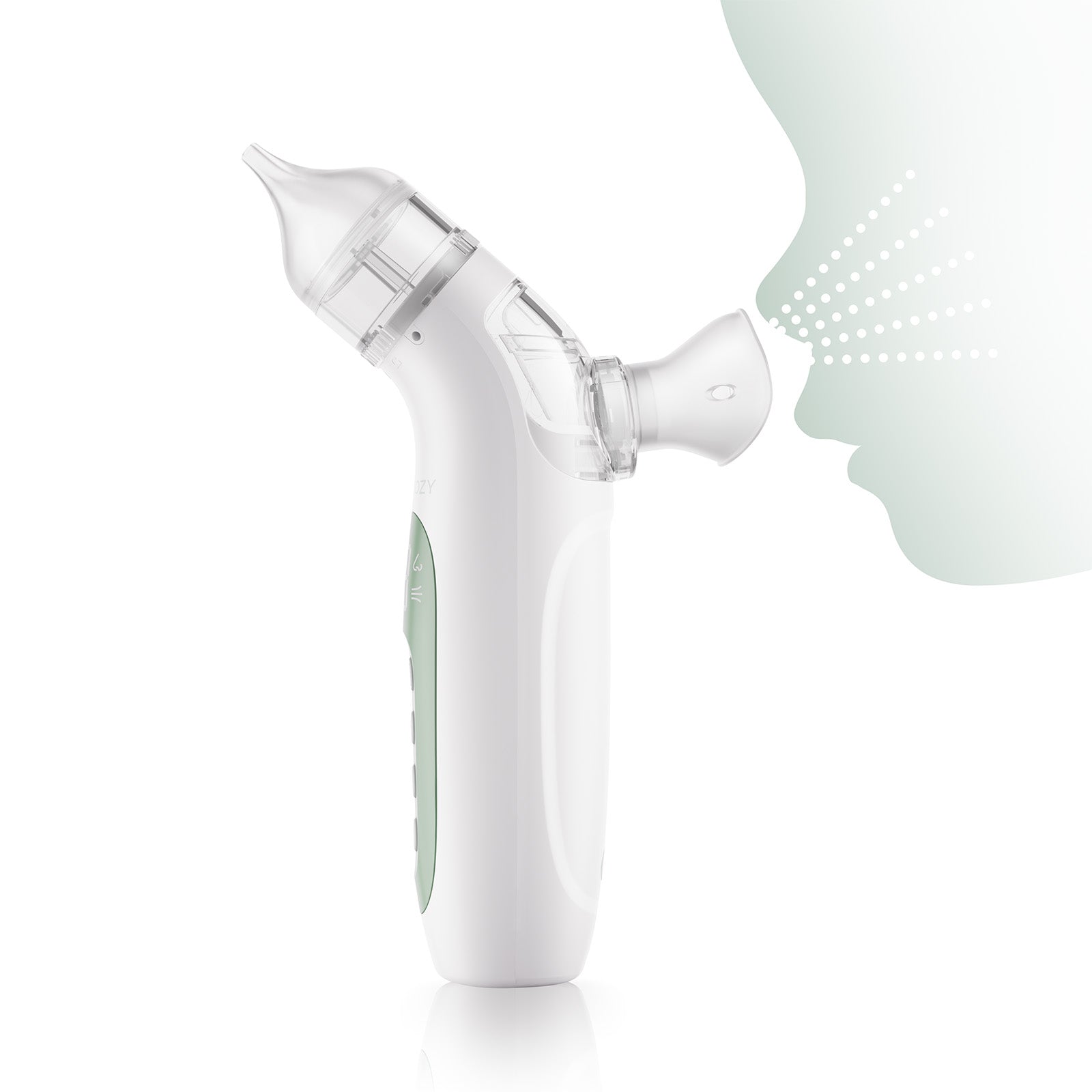 Momcozy BreezyClear™ 2-i-1 elektrisk næsesuger med spray og sug