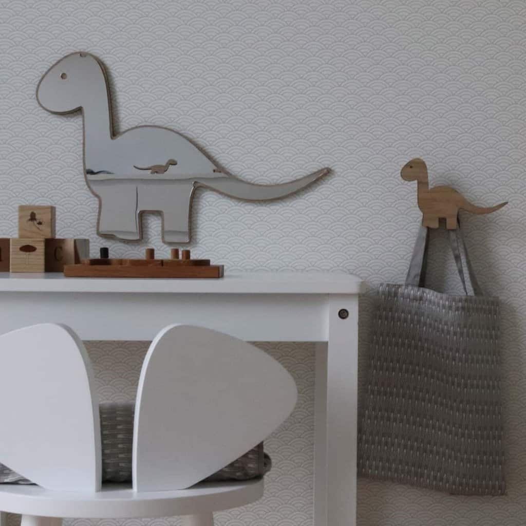 Maseliving dino spejl - egetræ