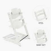 Stokke Tripp Trapp Bundle - Højstol og Babyset - Hvid