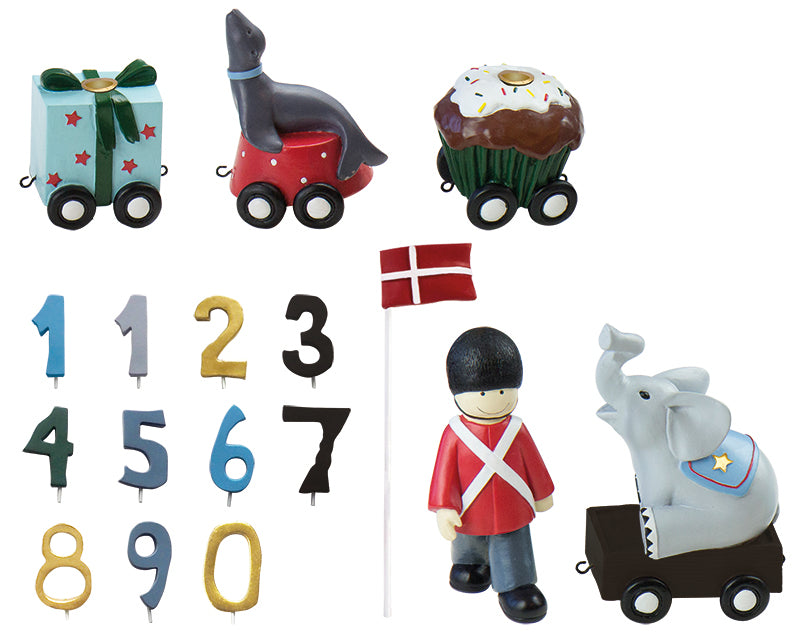 Kids by Friis fødselsdagstog Garder med 9 tal