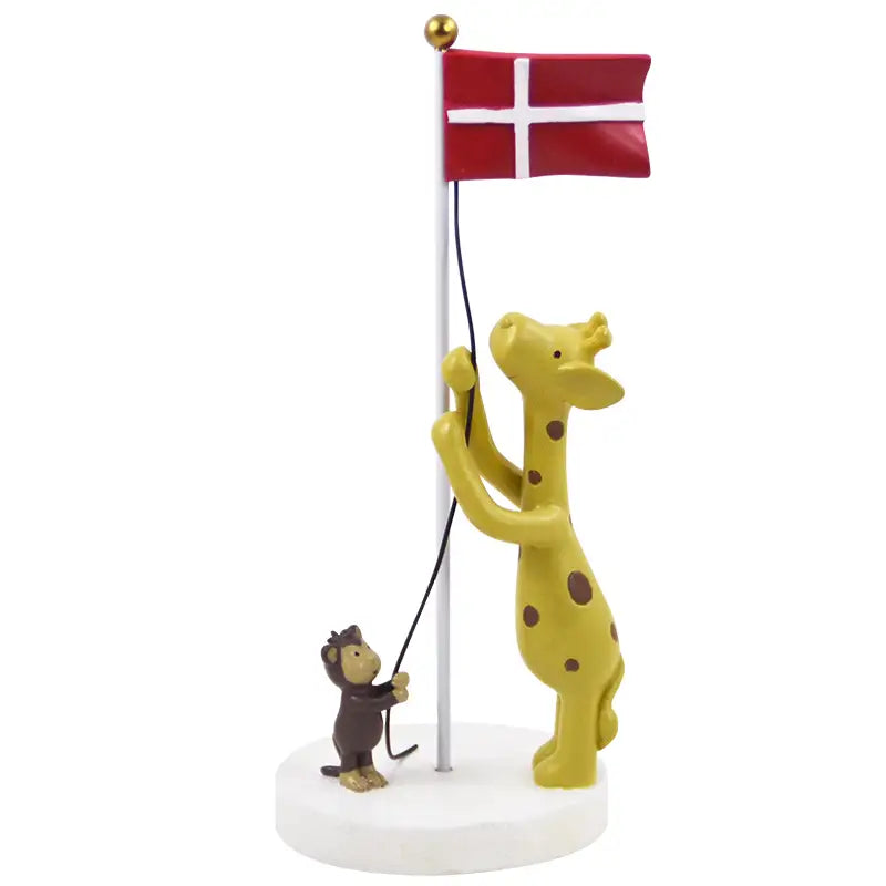 Kids By Friis Bordpynt - giraf og abe 17 cm.