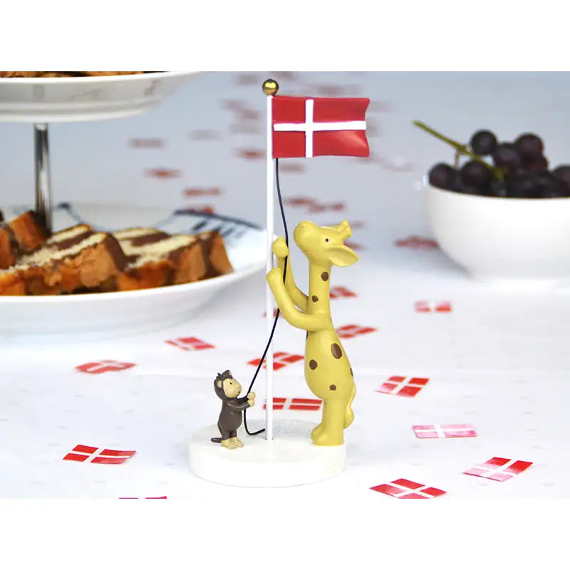 Kids By Friis Bordpynt - giraf og abe 17 cm.