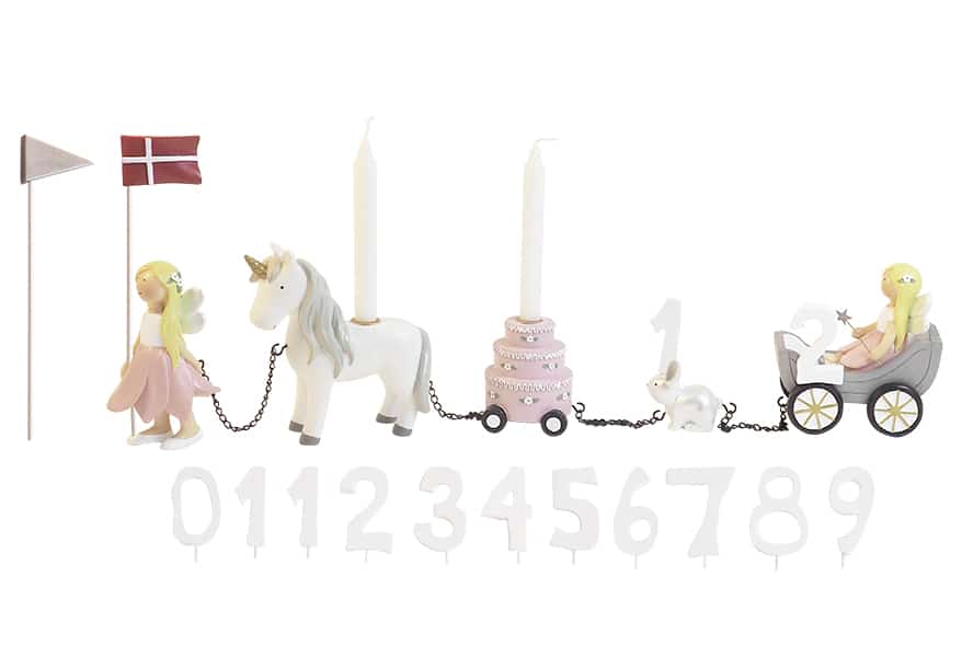 Kids By Friis Fødselsdagstog - blomsterfeer m. 11 tal