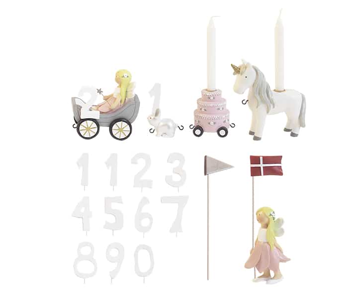 Kids By Friis Fødselsdagstog - blomsterfeer m. 11 tal