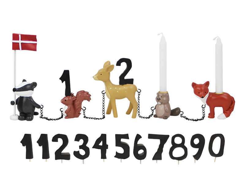 Kids By Friis Fødselsdagstog - Skovdyr m. 11 tal