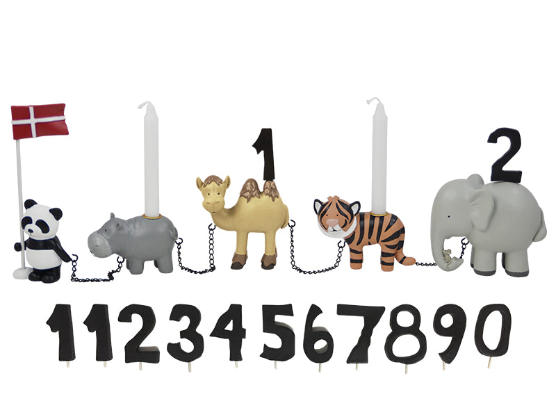 Kids By Friis Fødselsdagstog - Zoo Dyr m. 11 tal