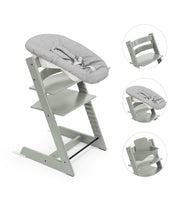 Stokke Tripp Trapp Bundle - Højstol, Babyset og Newborn - Glacier Green